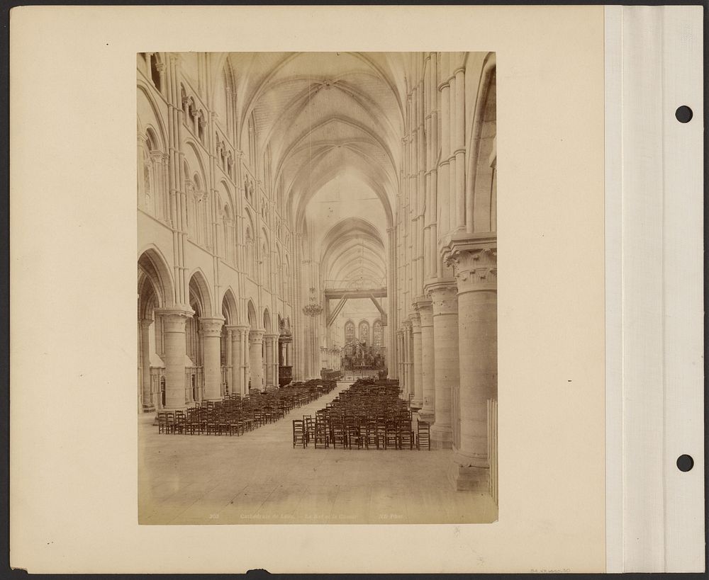 Cathedrale de Laon, La Nef et le Choeur by Neurdein Frères