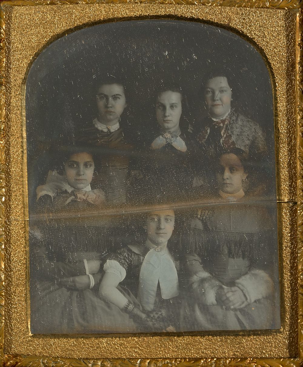 Group Portrait of Five Daughters and Their Mother