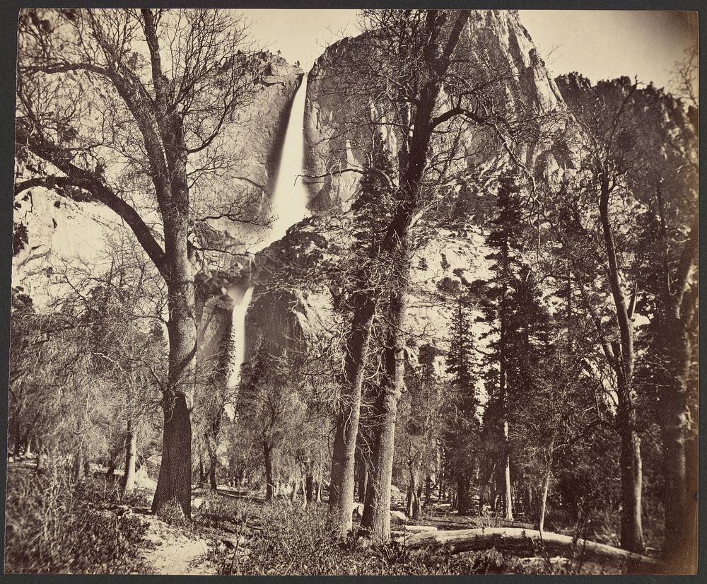 Yosemite falls / 2634 feet / 8246" by Thomas Houseworth