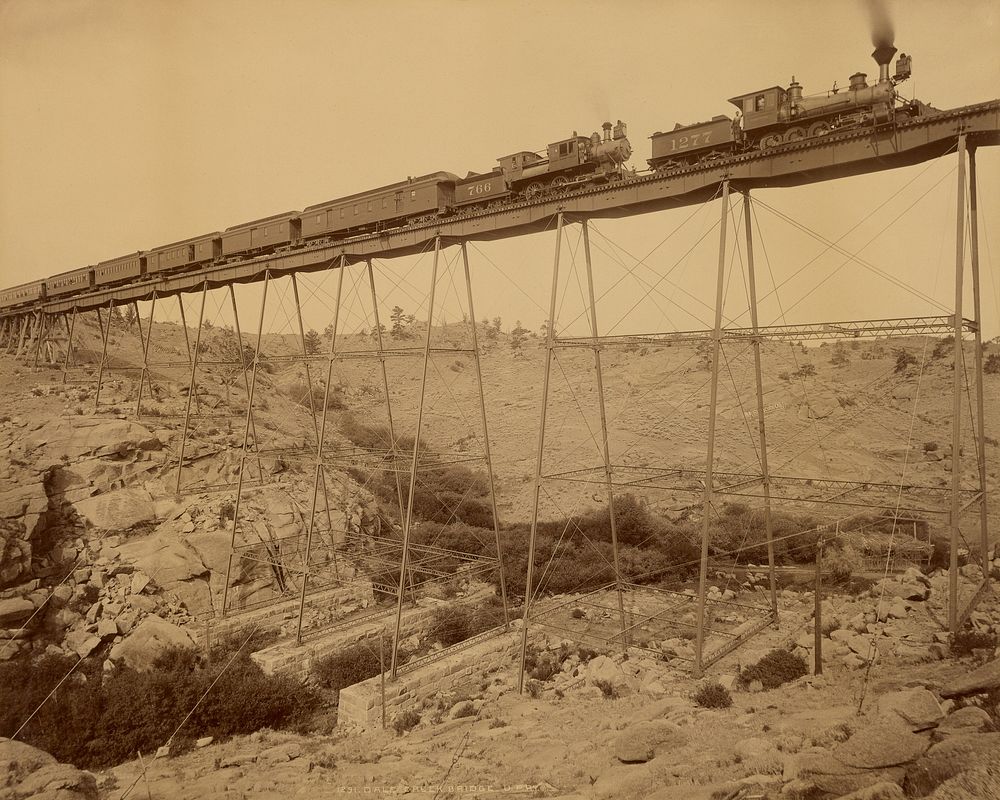 Dale Creek Bridge, Union Pacific Railway by William Henry Jackson