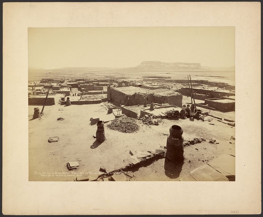 From the top of Pueblo Zuni, "Toh-i-Alli-ni" (Thunder Mountain) in the Distance by George Benjamin Wittick