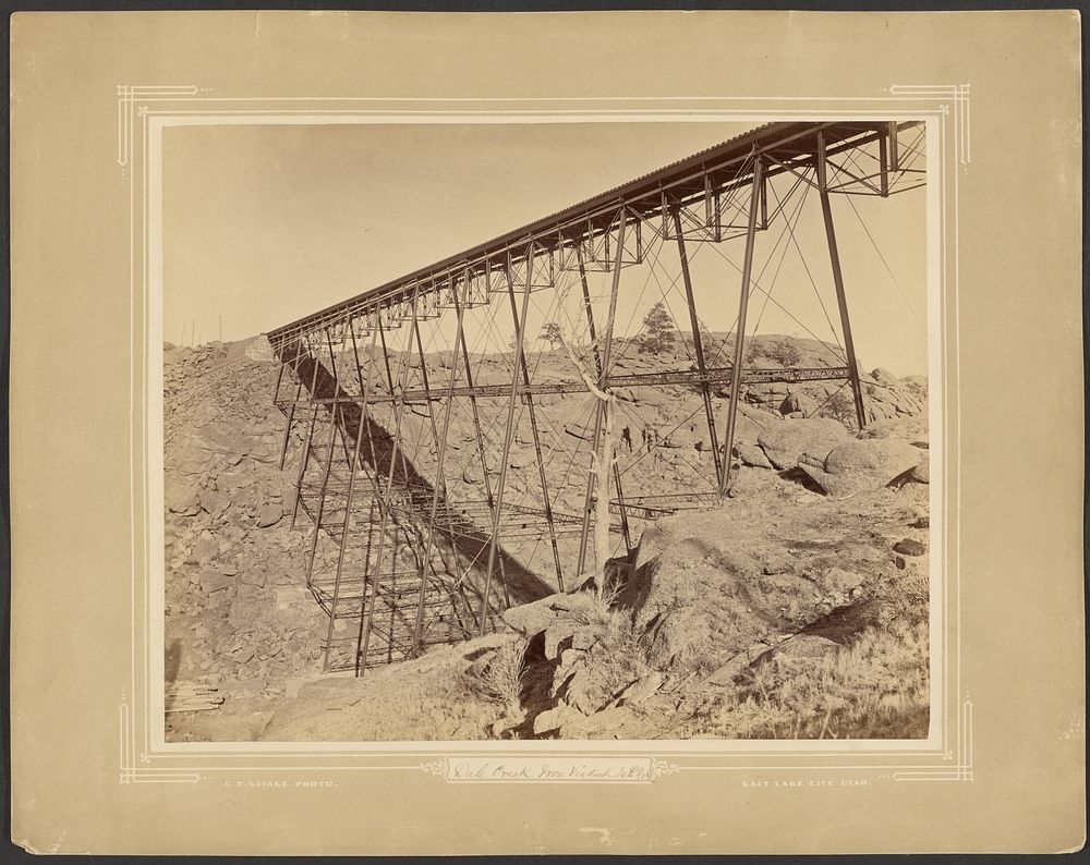 Dale Creek Iron Viaduct, Union Pacific Railroad by C R Savage