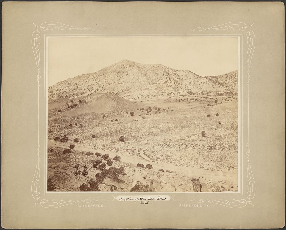 Location of Horn Silver Mine, Utah by C R Savage