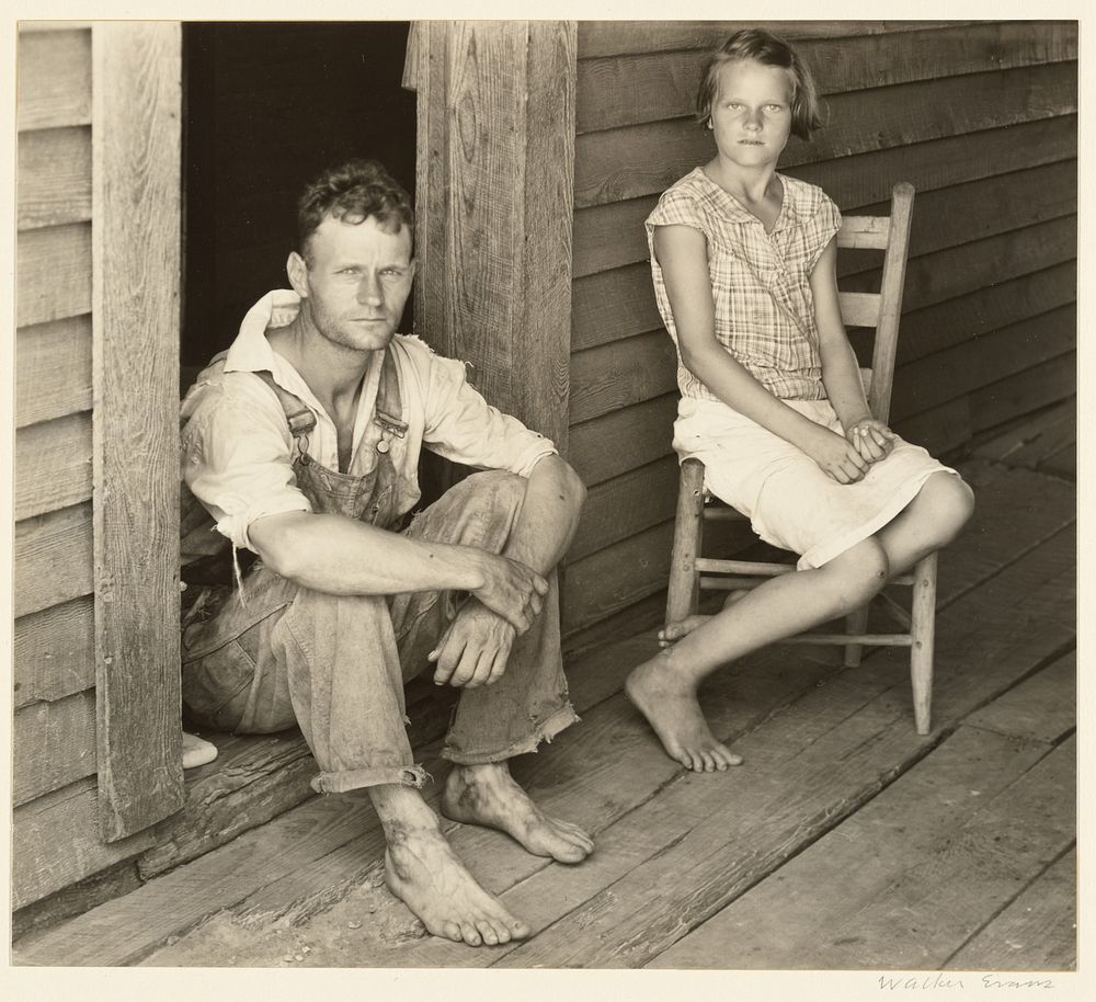 Floyd and Lucille Burroughs, Hale County, Alabama by Walker Evans