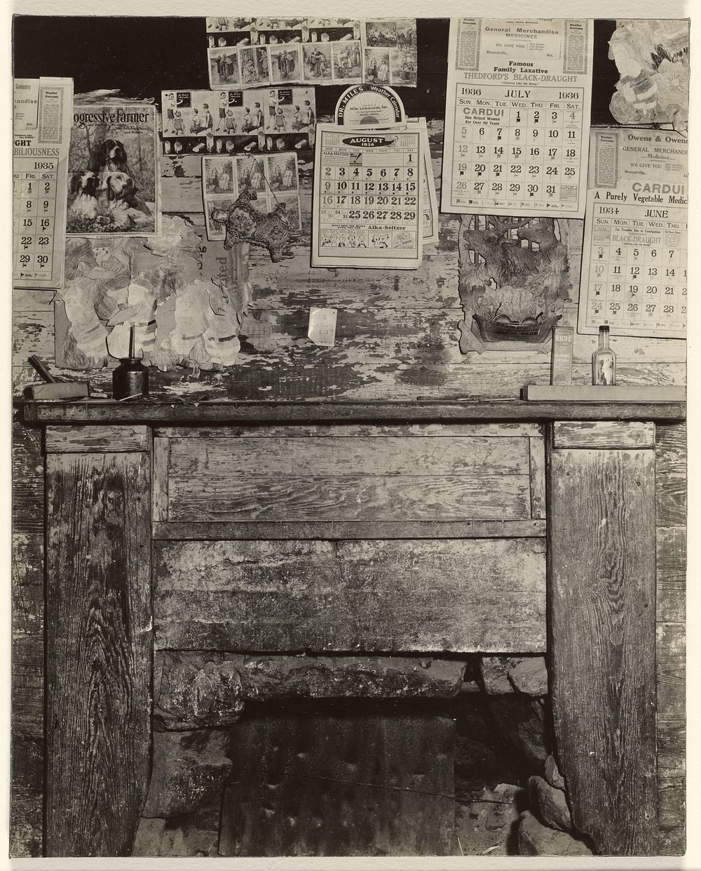 Wall in Farmer's House, Alabama / Fireplace in Frank Tengle's Home, Hale County, Alabama / Front Room, the Ricketts House by…