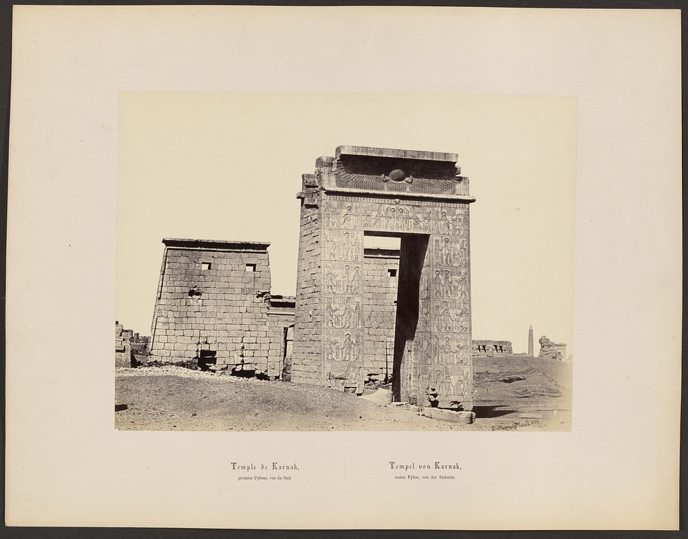 Temple de Karnak, premier pylone, vue du Sud by Wilhelm Hammerschmidt