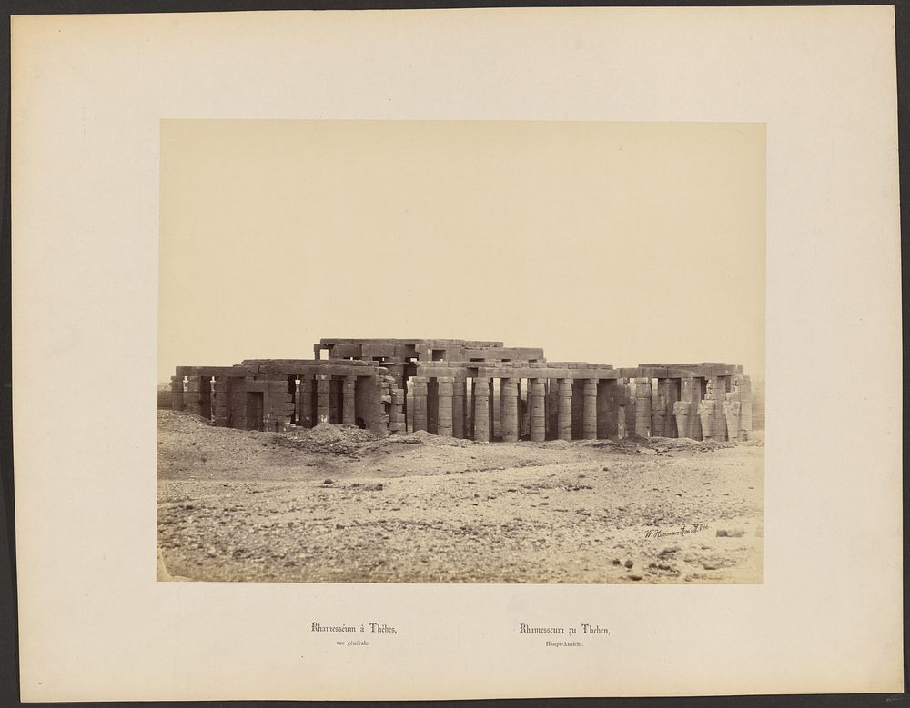 Rhamesseum a Thebes, vue generale by Wilhelm Hammerschmidt