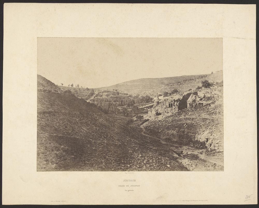 Jérusalem. Vallée de Josaphat. Vue générale by Auguste Salzmann and Louis Désiré Blanquart Evrard