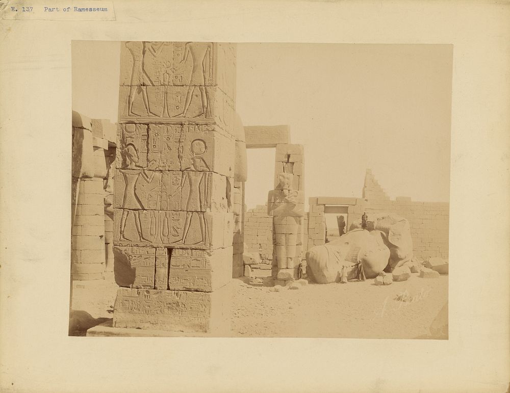 Part of Ramesseum by Antonio Beato