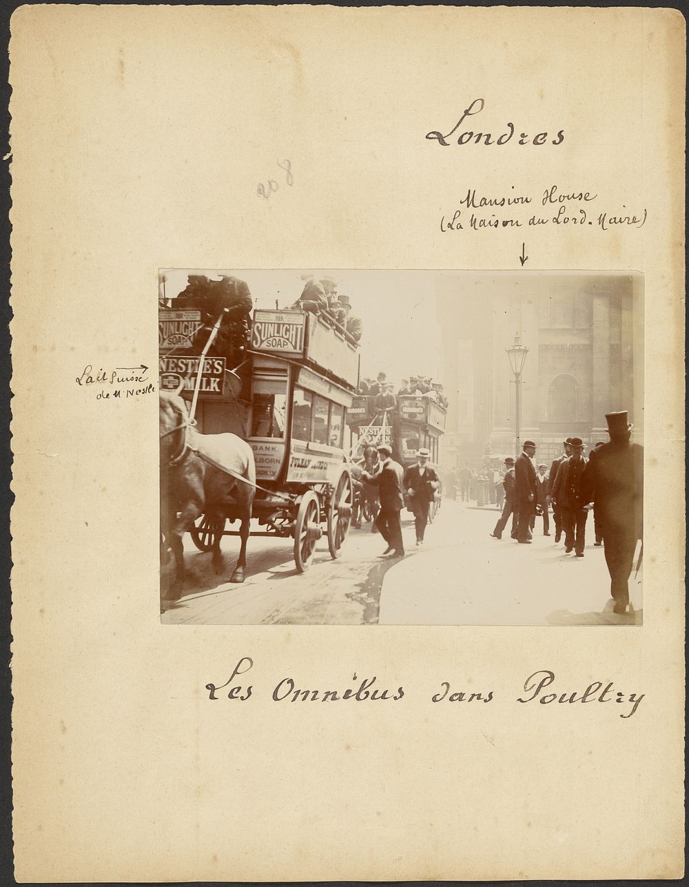 Omnibuses on Poultry, London