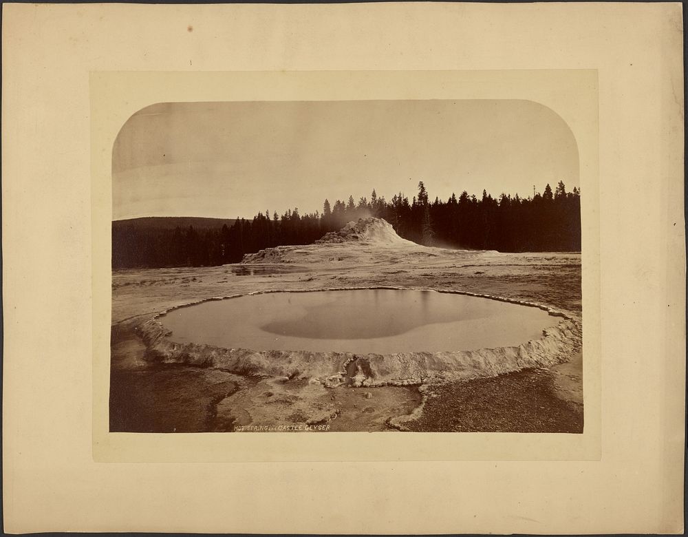 Hot Springs and Castle Geyser by William Henry Jackson