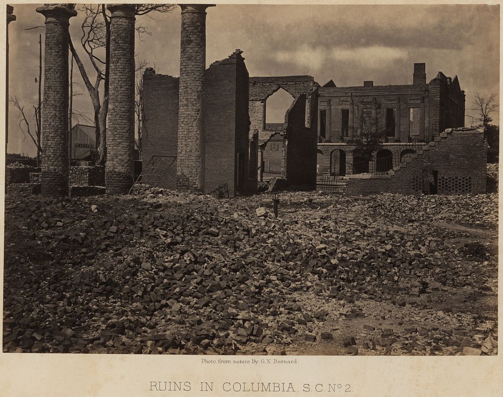 Ruins in Columbia, S.C. No. 2 by George N Barnard