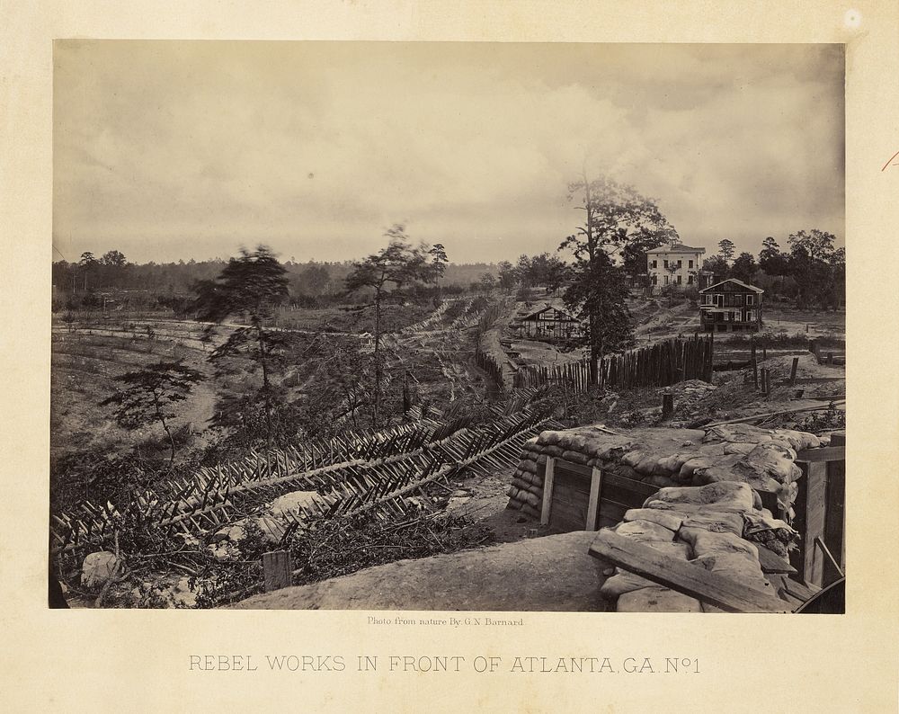 Rebel Works in Front of Atlanta, Georgia, No. 1 by George N Barnard