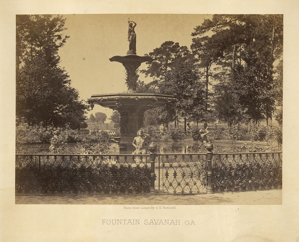 Fountain Savannah, Georgia by George N Barnard