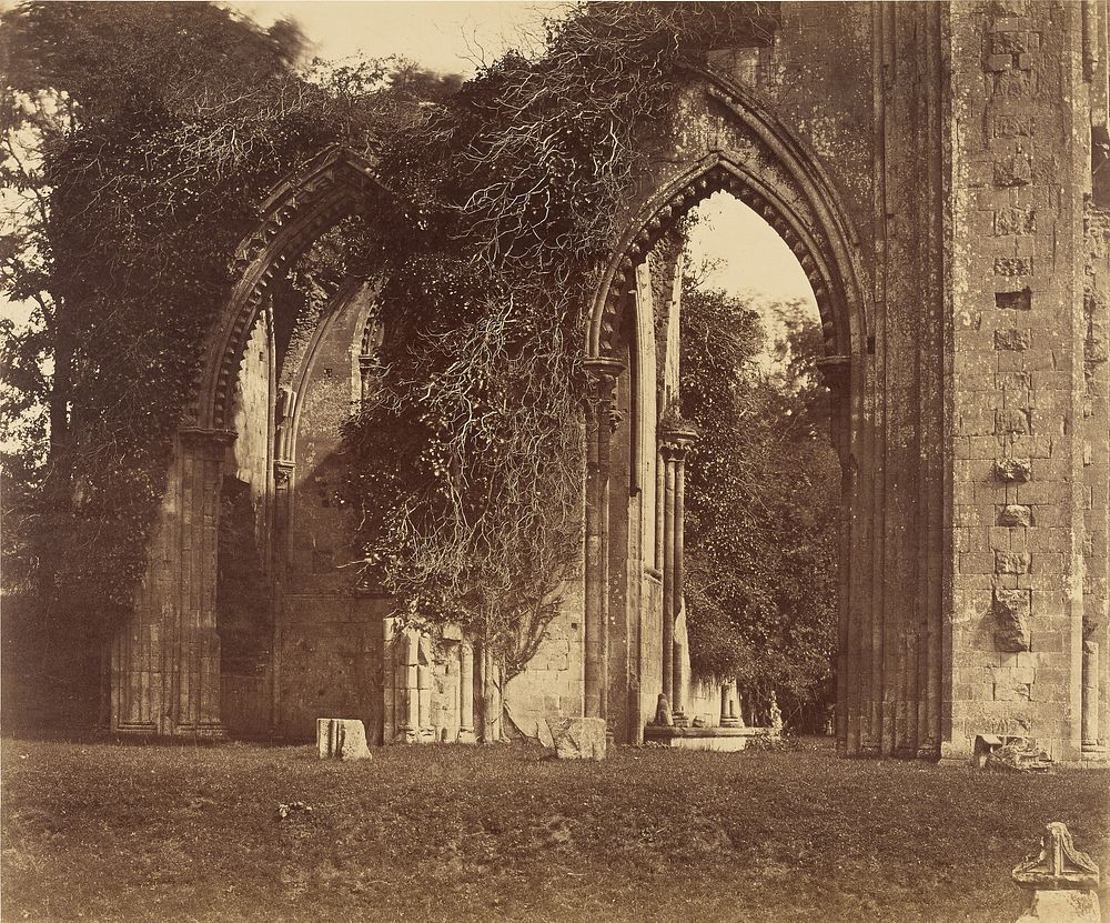 Glastonbury Abbey, Arches of the North Aisle by Roger Fenton