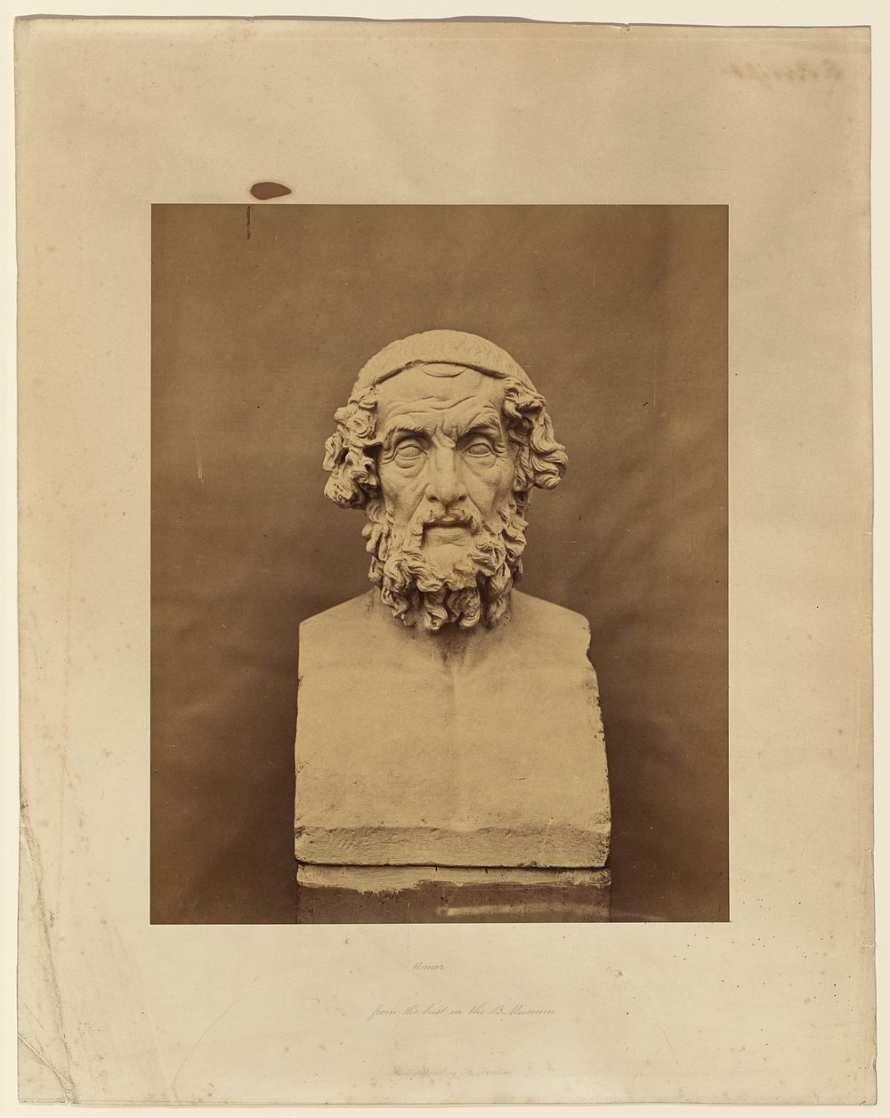 Homer, from the bust in the British Museum by Roger Fenton