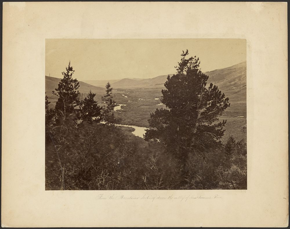 From the Mountains Looking Down the Valley of Great Laramie River by A J Russell