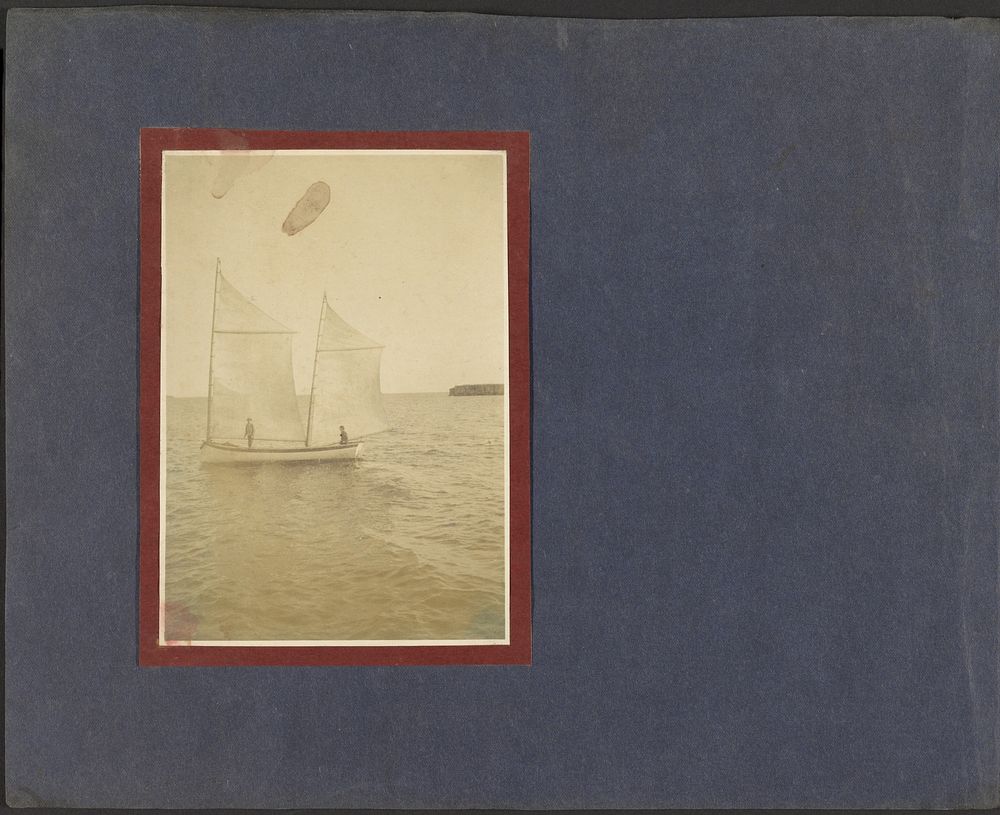Sailboat with Two Sailors by Louis Fleckenstein