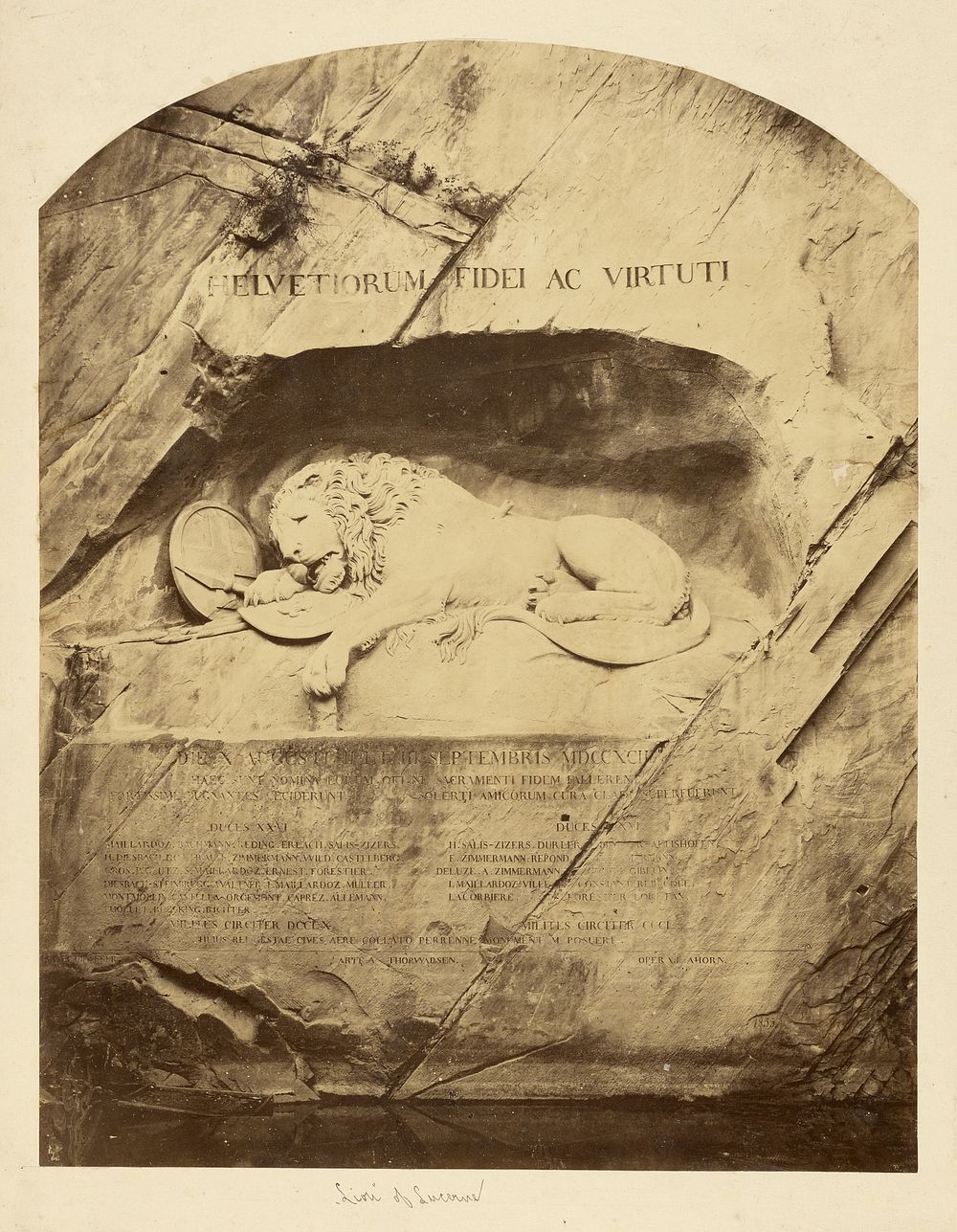 The Lion of Lucerne by Bisson Frères