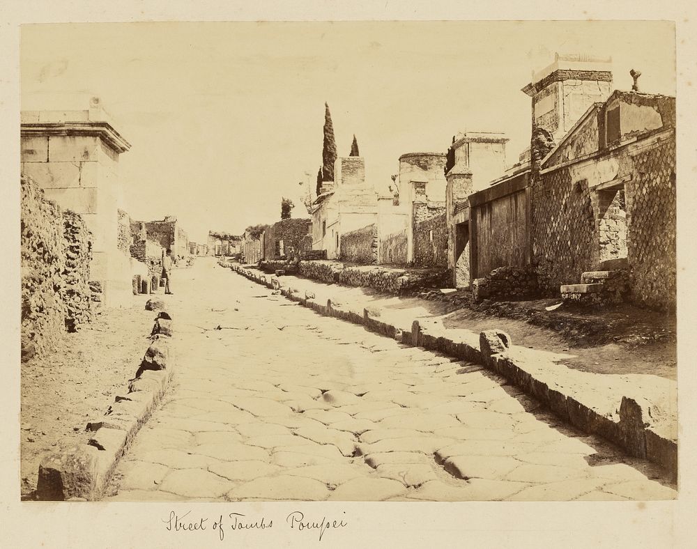 Street of Tombs, Pompeii by Bisson Frères