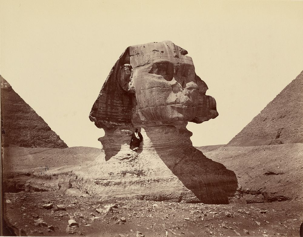 Sphinx and Pyramids by Félix Bonfils