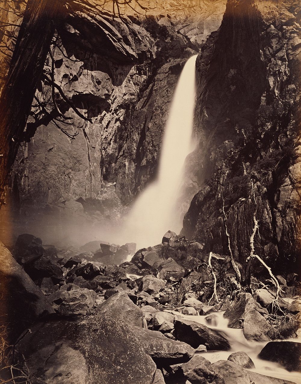 Lower Yosemite Fall, 418 ft. by Carleton Watkins