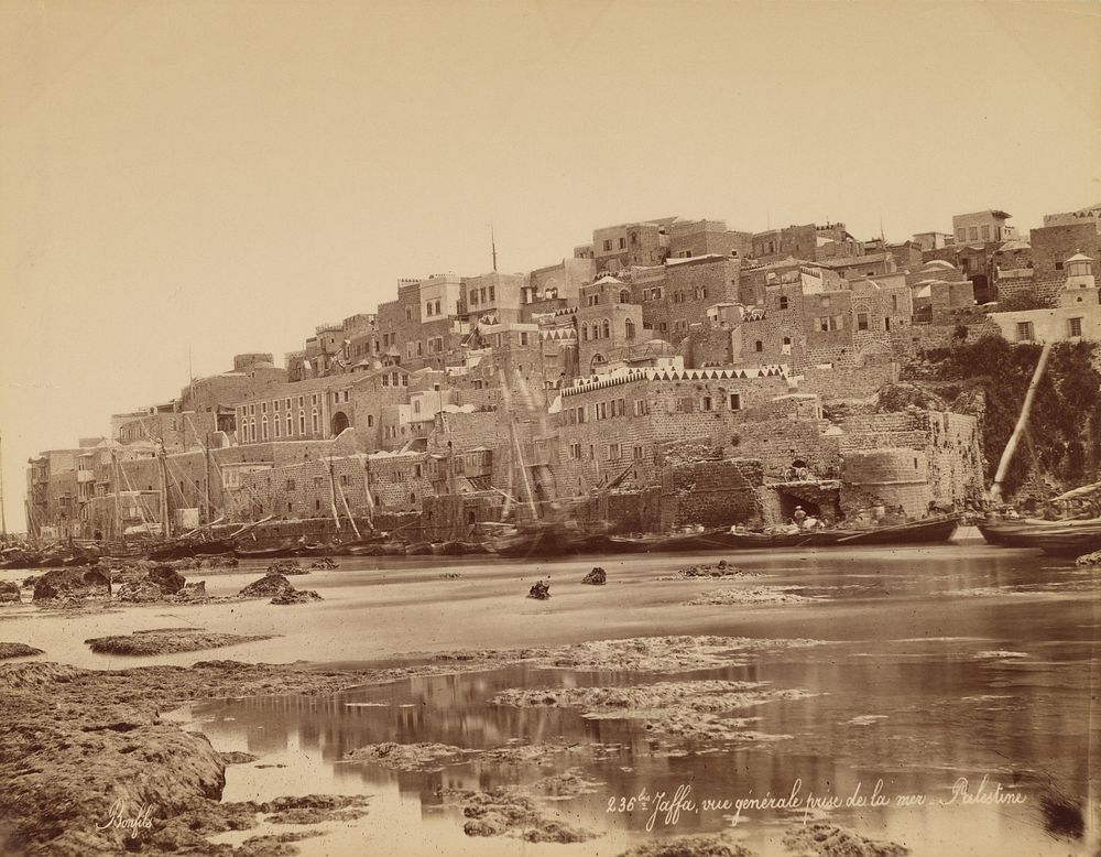 Jaffa, Vue Générale Prise de la Mer - Palestine by Félix Bonfils