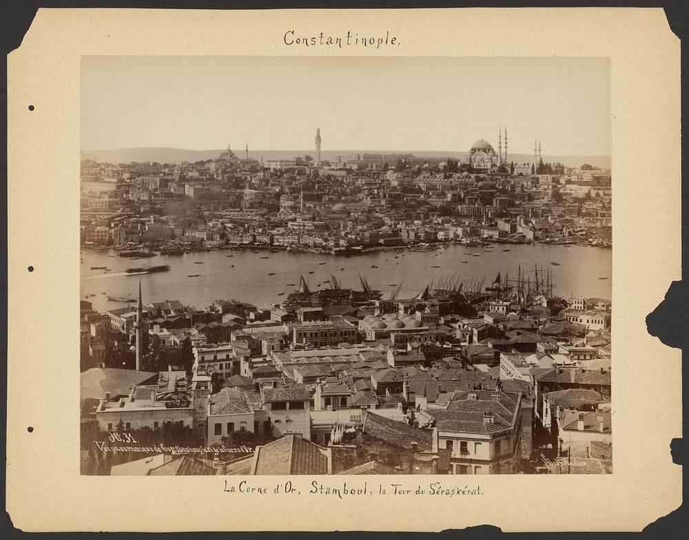 Vue panoramique de Constantinople et de la Corne d'Or by Sébah and Joaillier