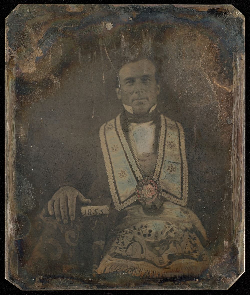 Portrait of a Seated Man in Masonic Outfit