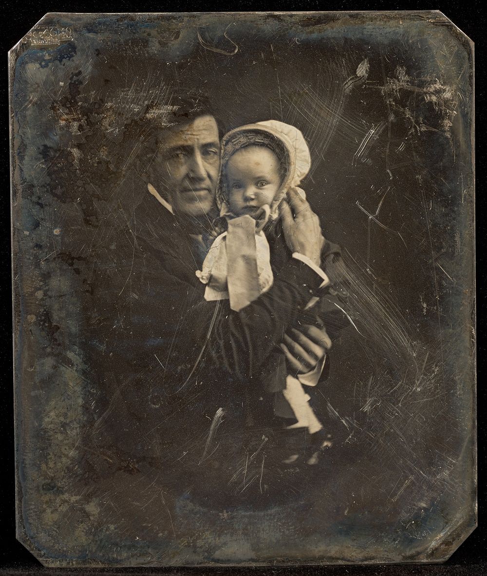 Portrait of a Man and Baby Girl