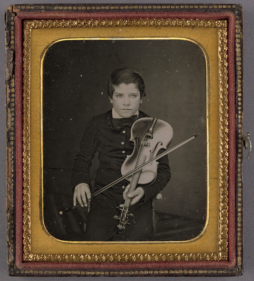 Portrait of a Seated Boy with a Violin