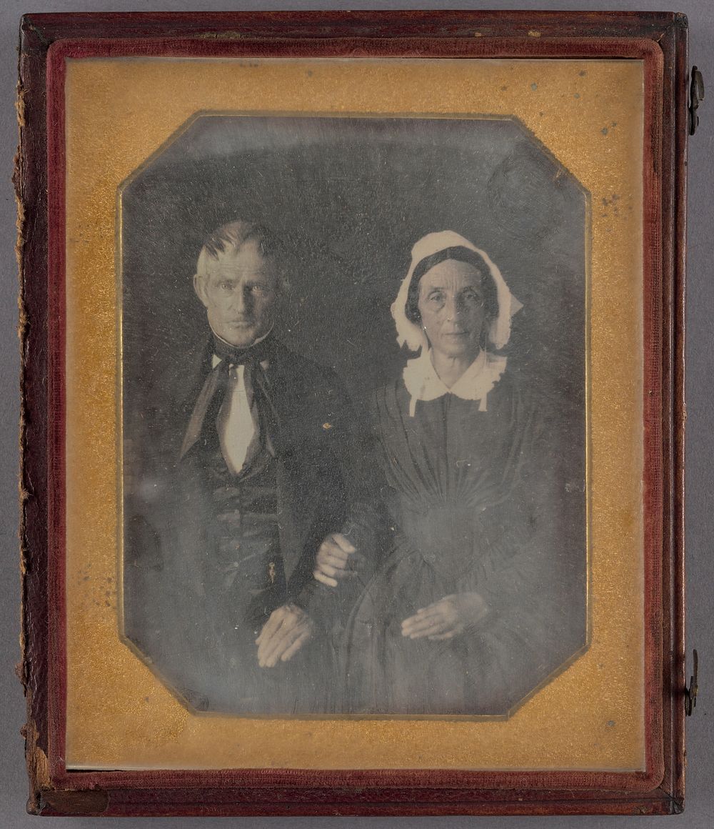 Portrait of a Seated, Elderly Couple