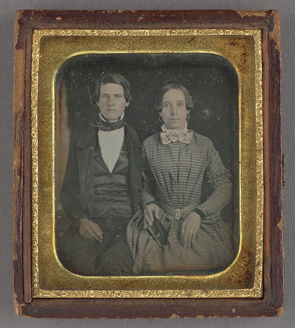 Portrait of a Seated Young Couple