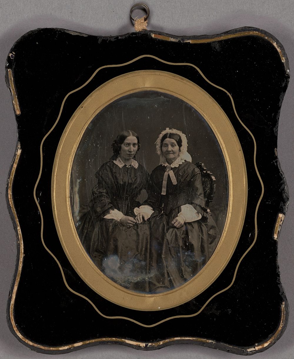 Portrait of Two Seated Women by L von Herzog