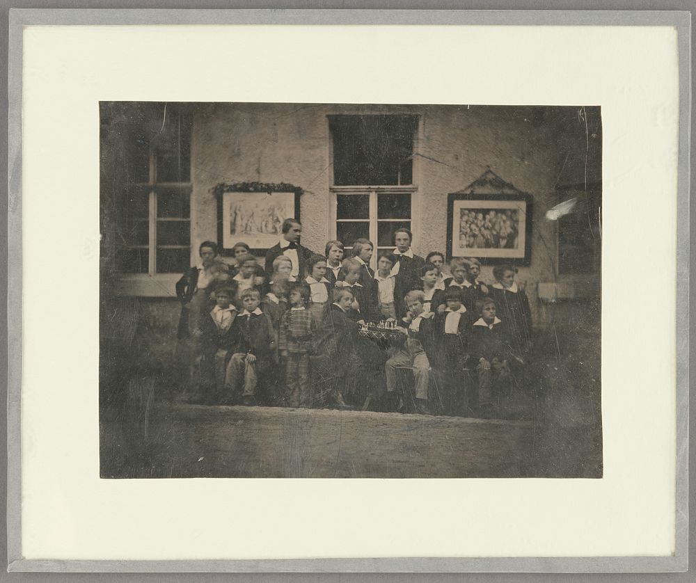 Group Portrait of School Boys and Their Teacher, Northern Germany