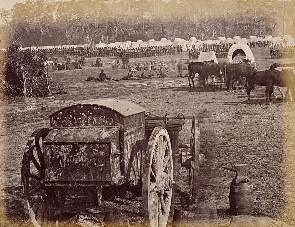 Inspection of Troops at Cumberlanding, Pamunkey, Virginia by Wood and Gibson and Alexander Gardner
