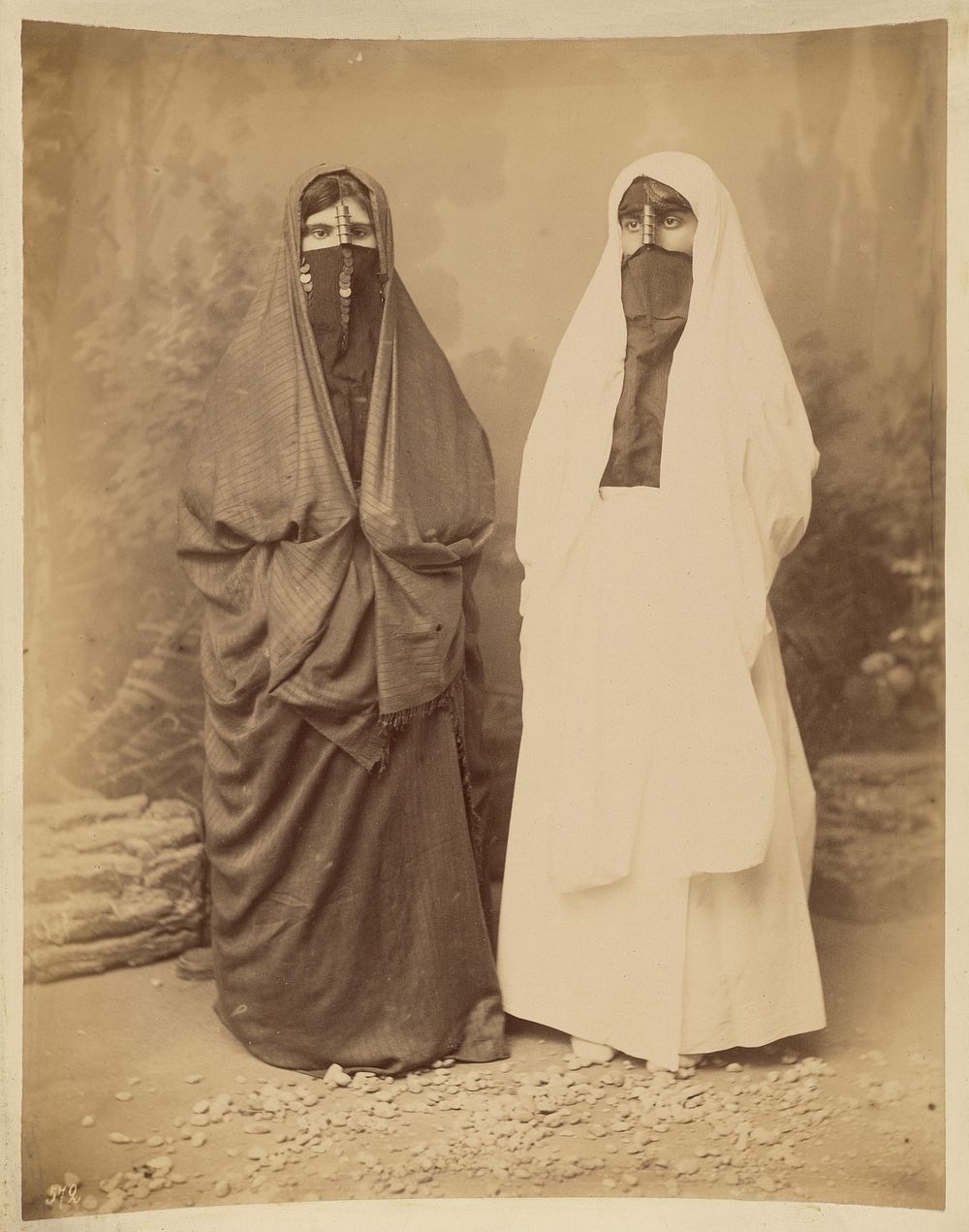 Portrait of Two Women in Middle Eastern Dress by Félix Bonfils