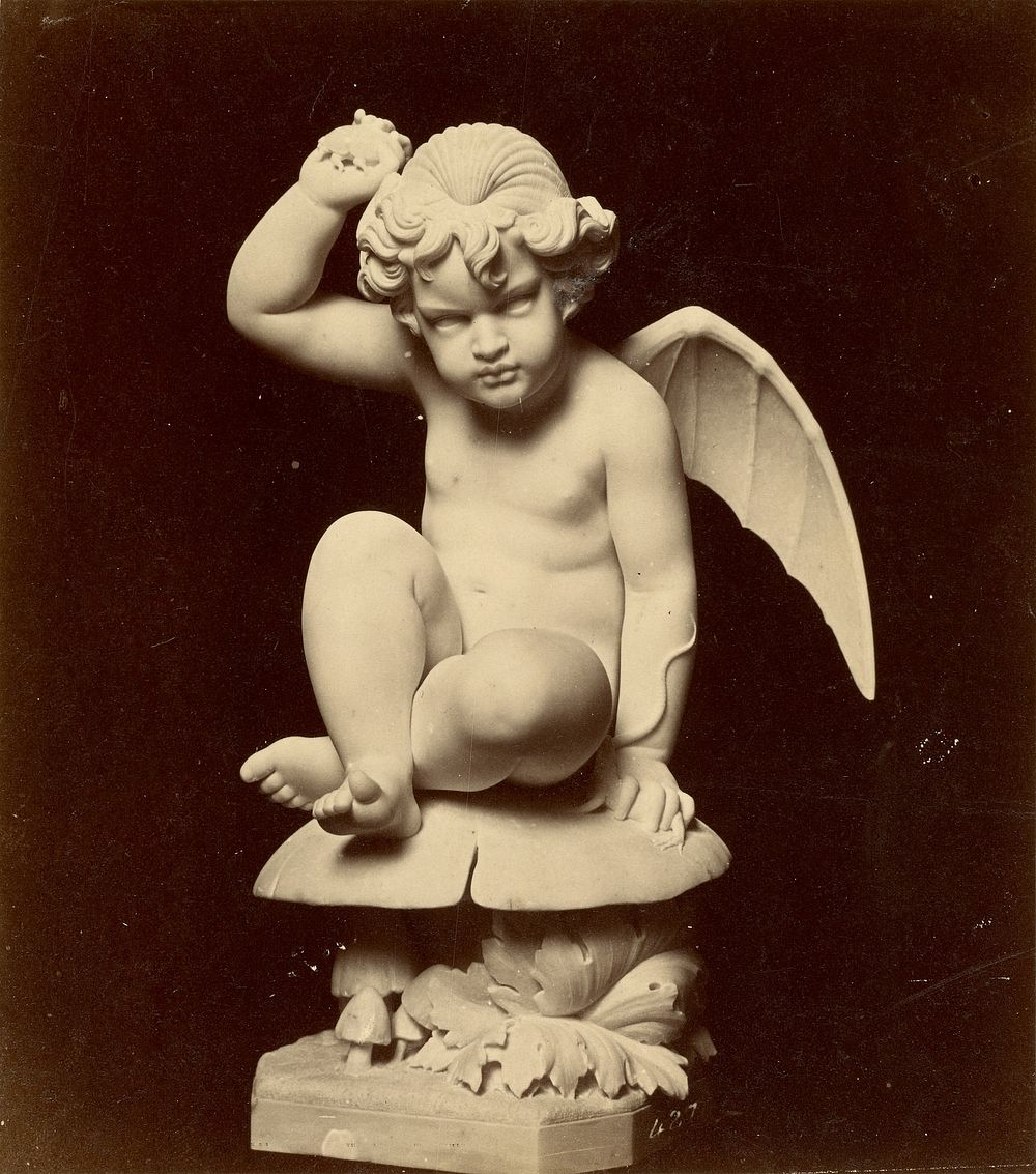 Sculpture of winged child