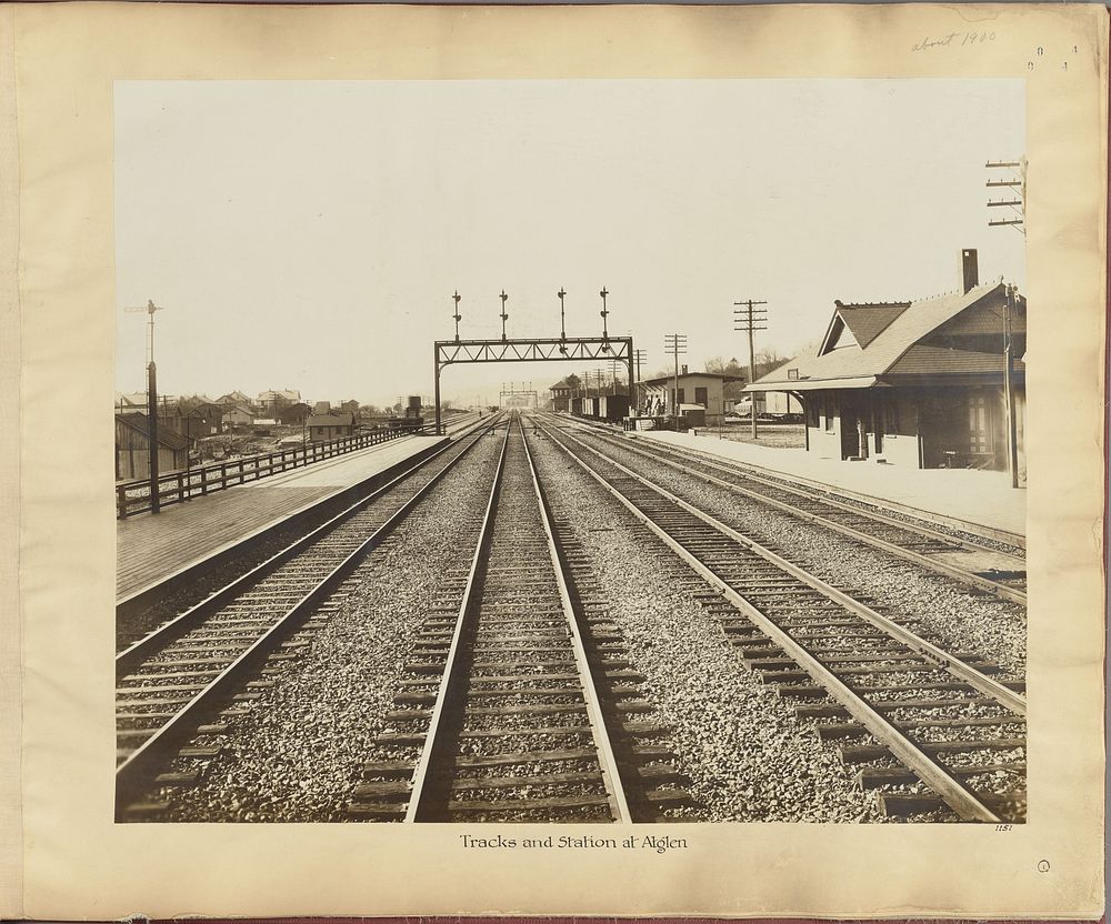 Tracks and Station at Atglen by William H Rau