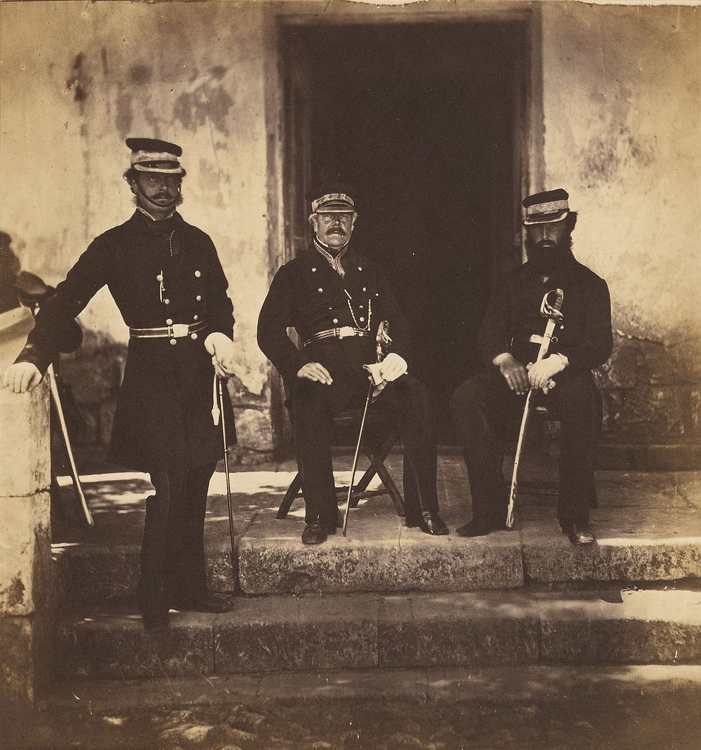 Major General Lockyer, and Two of his Staff by Roger Fenton