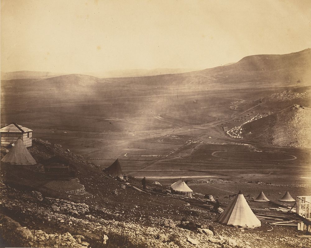 Cavalry Camp, looking towards Kadikoi. by Roger Fenton
