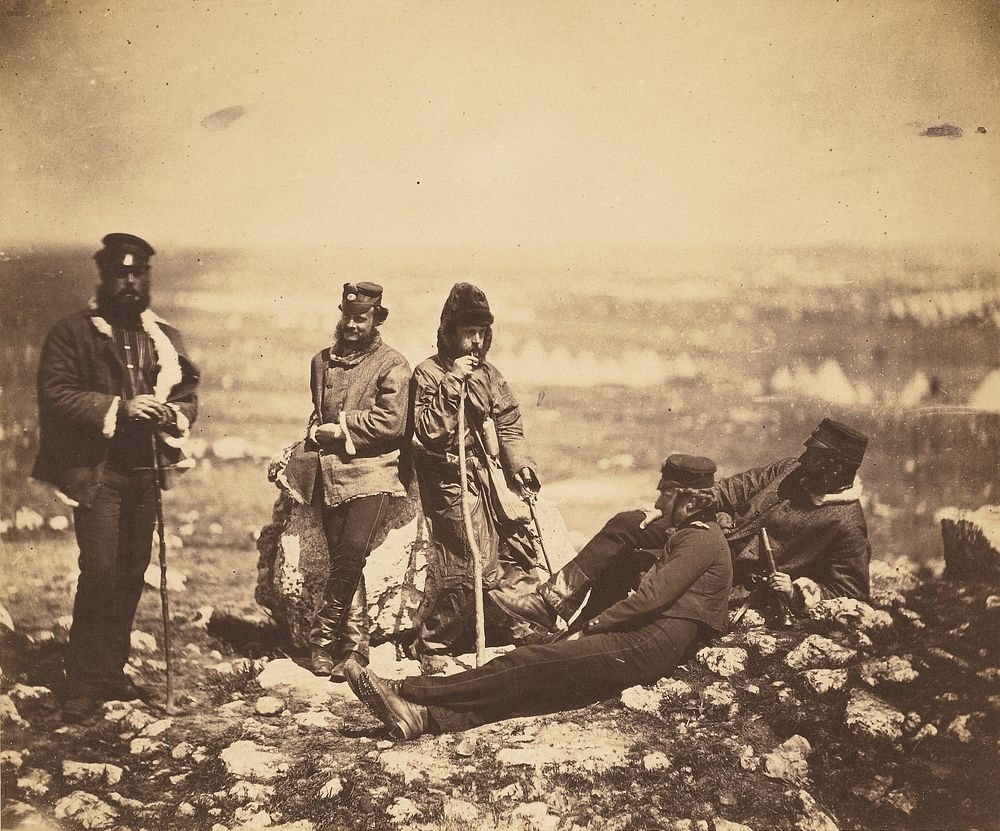 Officers of the 89th Regiment at Cathcarts Hill by Roger Fenton