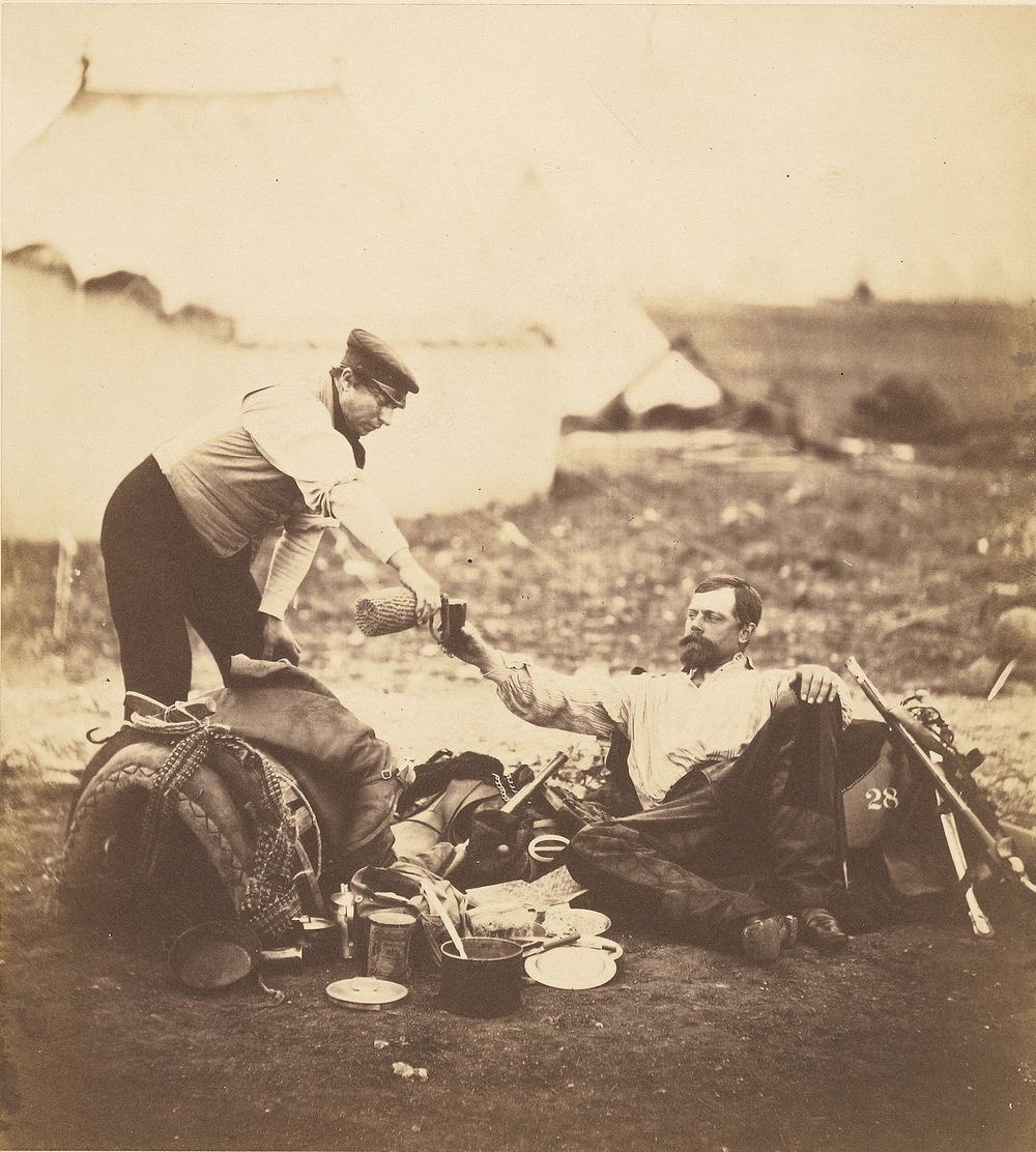 Lt. Col. Hallewell, His Days Work Over. by Roger Fenton