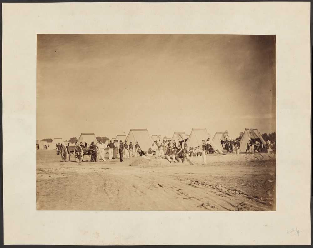 The Quarters of the Artillery of the Camp de Chalons of the Imperial Guard by Gustave Le Gray