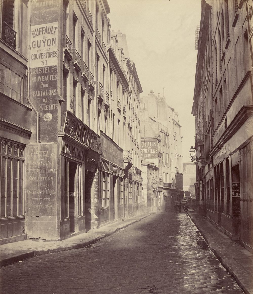 Rue des Bourdonnais de la rue de Rivoli by Charles Marville