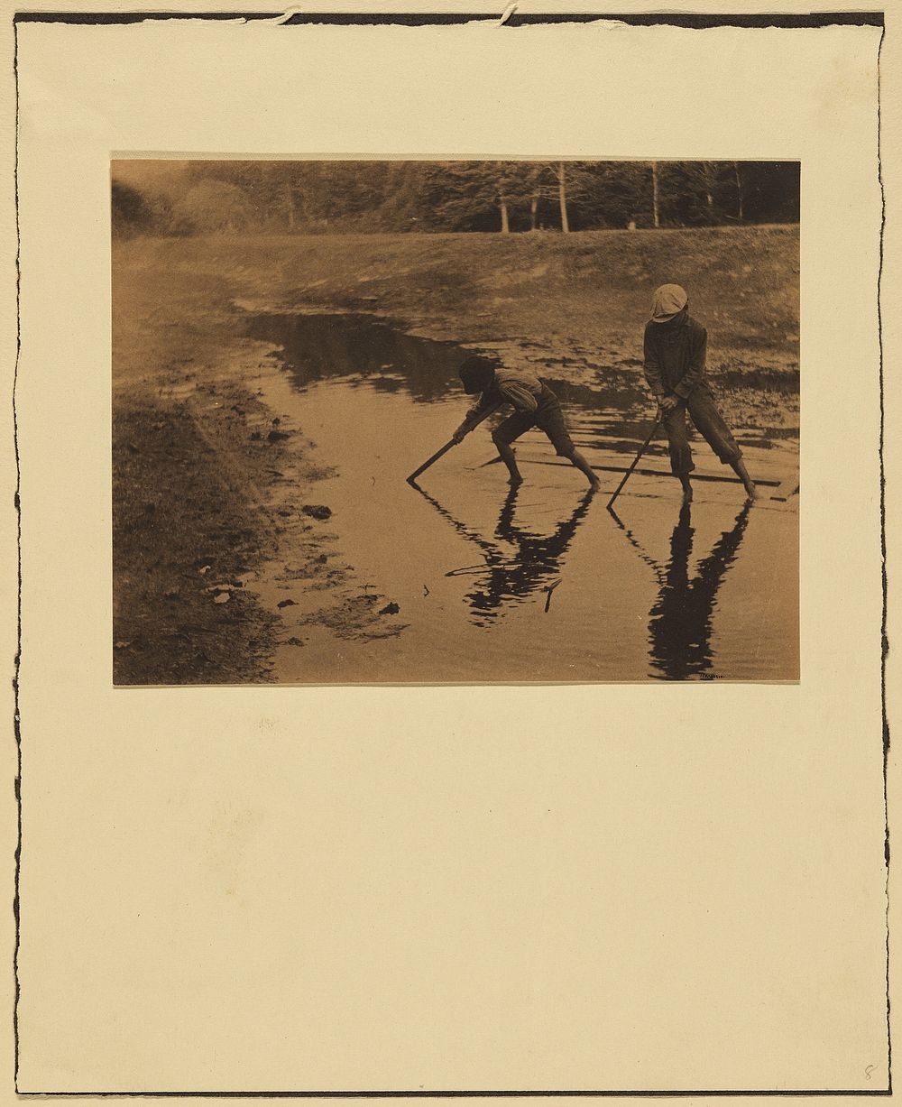 Two Boys Playing in a Stream by Gertrude Käsebier