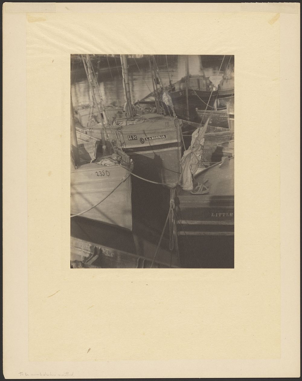 Harbor, Crowded with Sail-Masted Fishing Vessels by Doris Ulmann