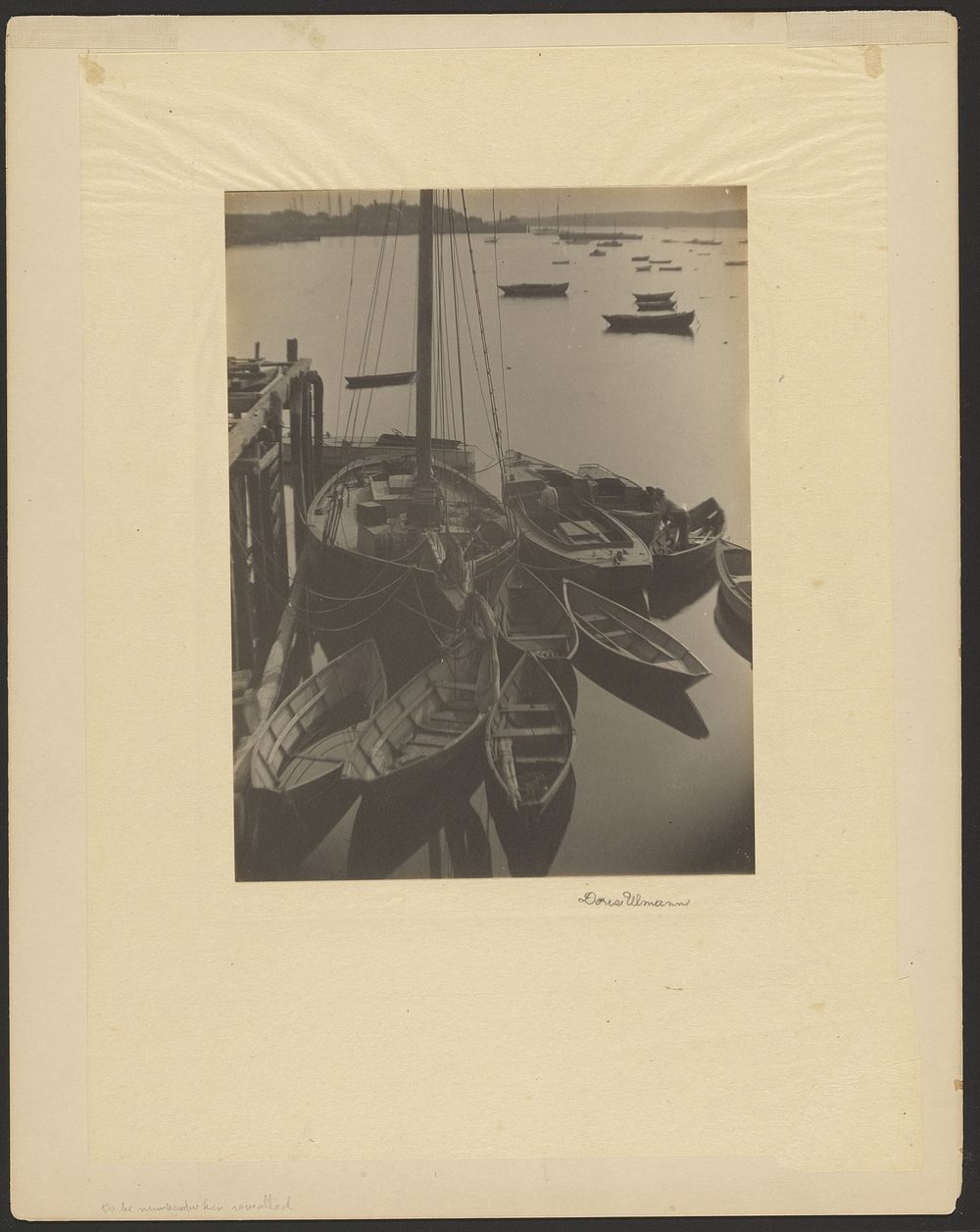 Harbor, Sailboats with Skiffs in Foreground by Doris Ulmann