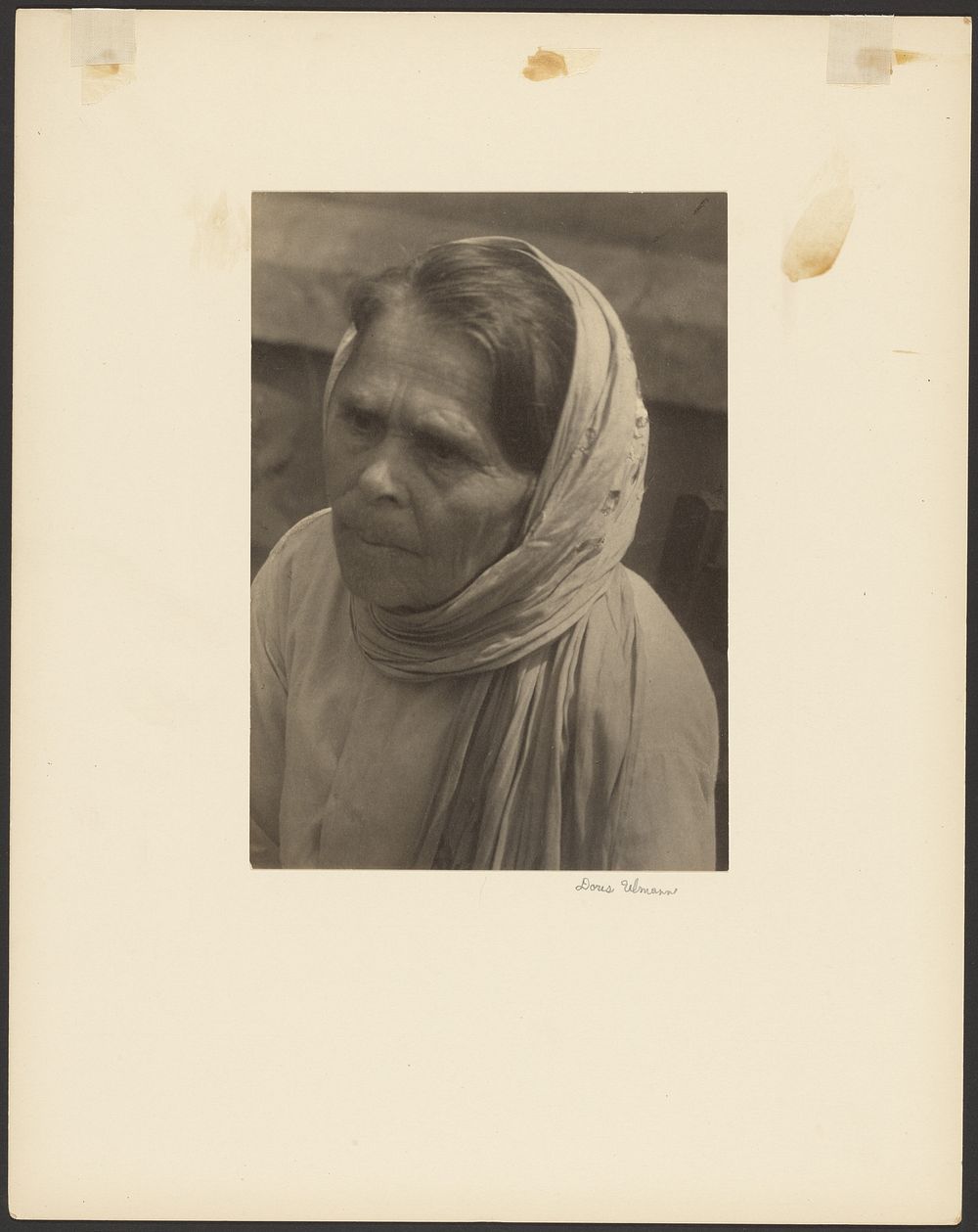 Woman with Shawl Around Head by Doris Ulmann