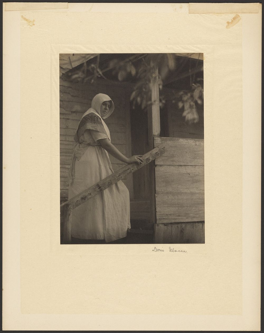 Young Woman Mounting Stairs by Doris Ulmann